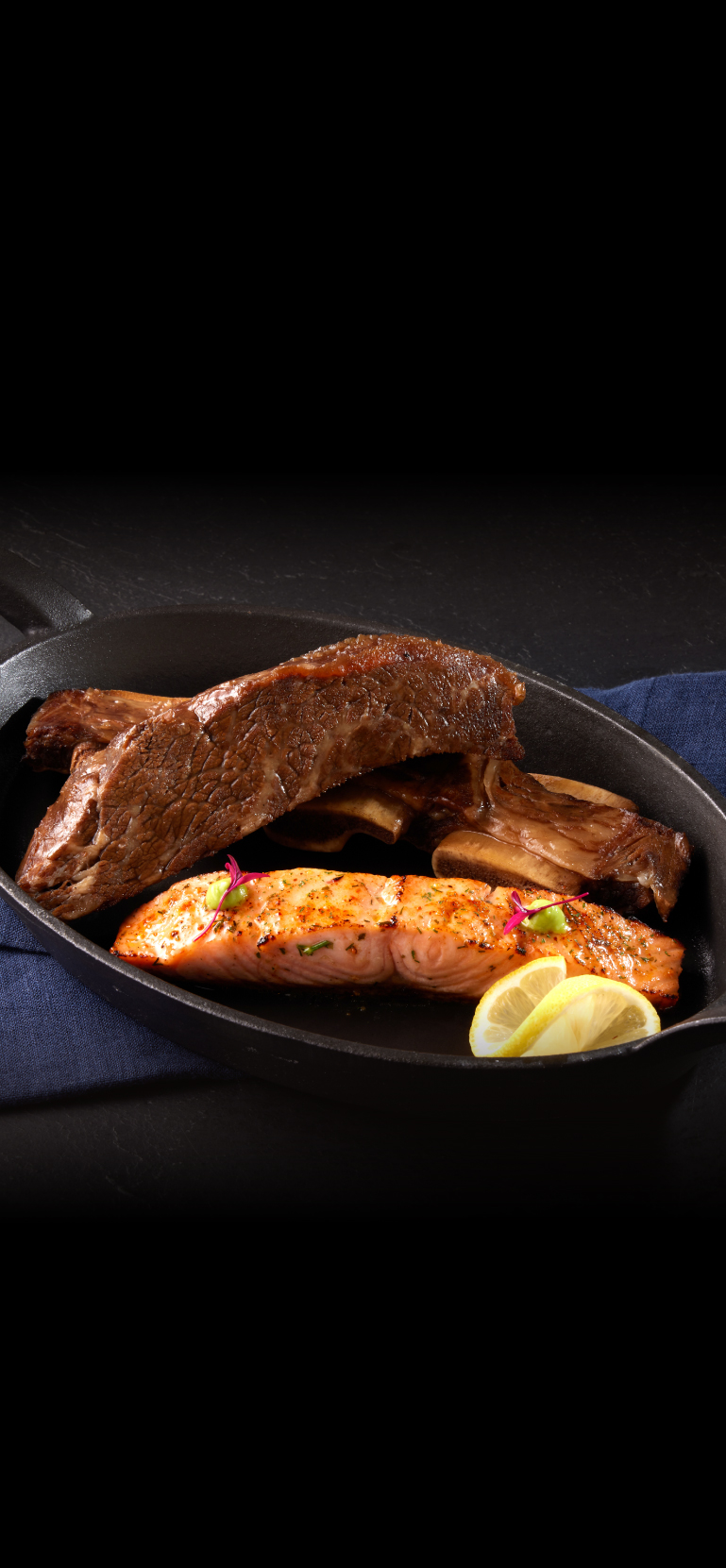 王品牛小排佐鮭魚